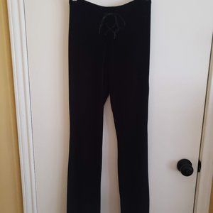 BOHO Black Velvet lace up pants